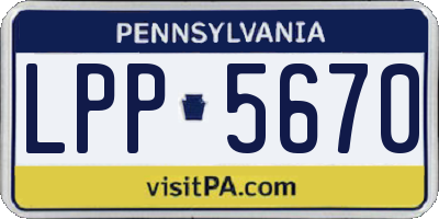 PA license plate LPP5670