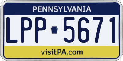PA license plate LPP5671