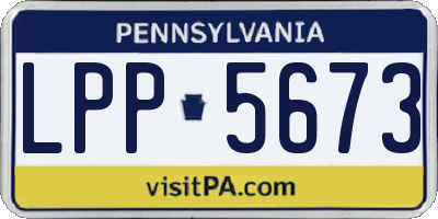 PA license plate LPP5673