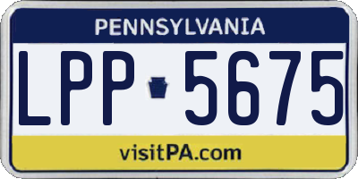PA license plate LPP5675