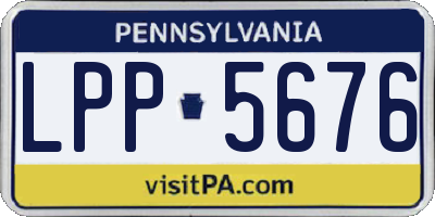 PA license plate LPP5676