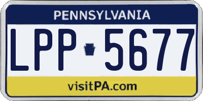 PA license plate LPP5677