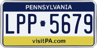 PA license plate LPP5679