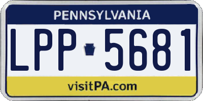PA license plate LPP5681