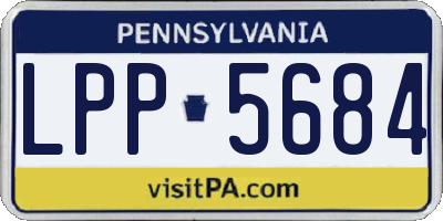 PA license plate LPP5684