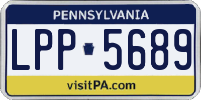 PA license plate LPP5689