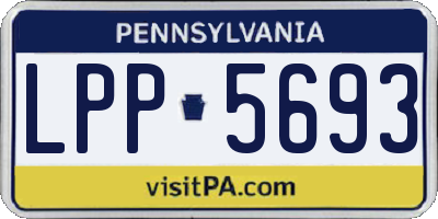 PA license plate LPP5693