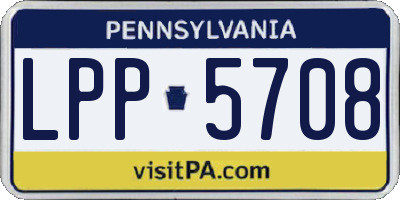 PA license plate LPP5708