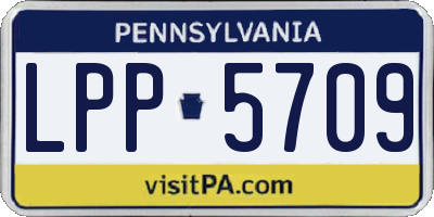 PA license plate LPP5709