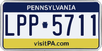 PA license plate LPP5711