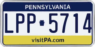 PA license plate LPP5714