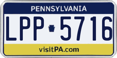 PA license plate LPP5716