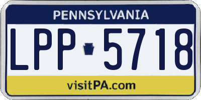 PA license plate LPP5718