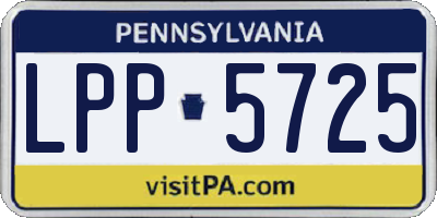 PA license plate LPP5725