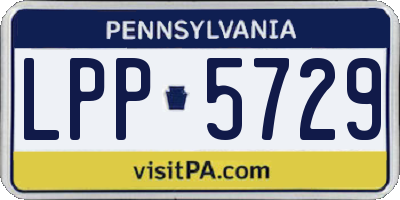 PA license plate LPP5729