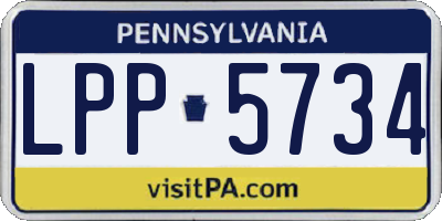 PA license plate LPP5734