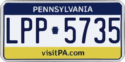 PA license plate LPP5735