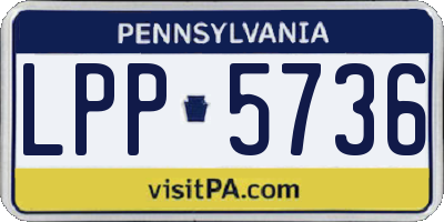 PA license plate LPP5736