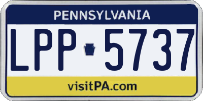 PA license plate LPP5737