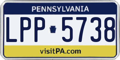 PA license plate LPP5738