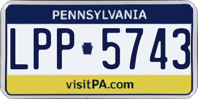PA license plate LPP5743