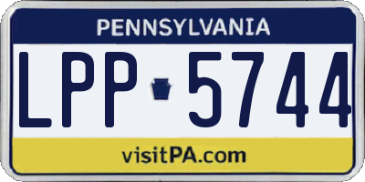 PA license plate LPP5744