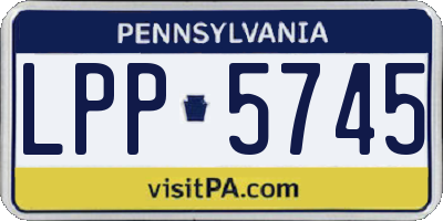PA license plate LPP5745
