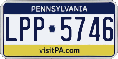 PA license plate LPP5746