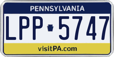 PA license plate LPP5747