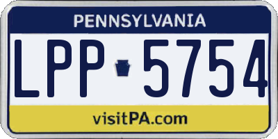 PA license plate LPP5754