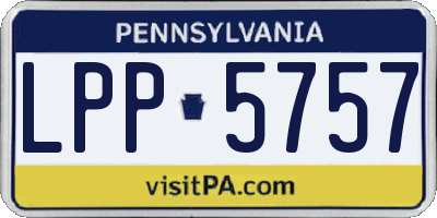 PA license plate LPP5757
