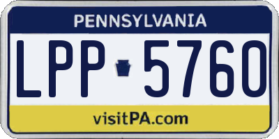 PA license plate LPP5760