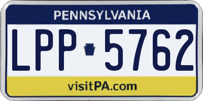 PA license plate LPP5762