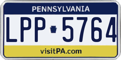 PA license plate LPP5764