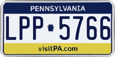 PA license plate LPP5766