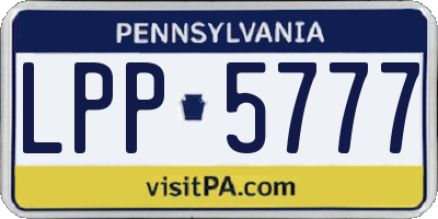 PA license plate LPP5777