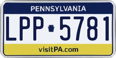 PA license plate LPP5781
