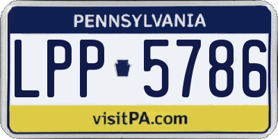 PA license plate LPP5786
