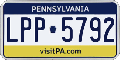 PA license plate LPP5792