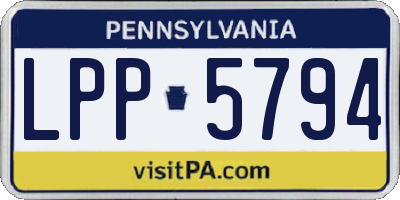 PA license plate LPP5794