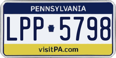PA license plate LPP5798