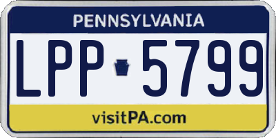 PA license plate LPP5799