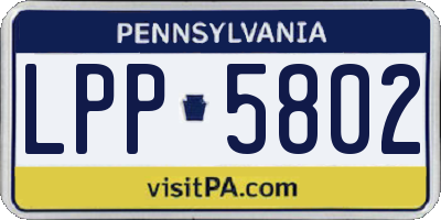PA license plate LPP5802