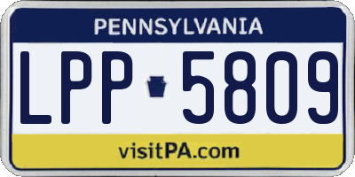 PA license plate LPP5809