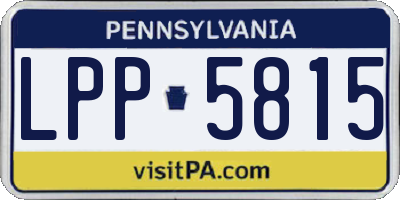 PA license plate LPP5815