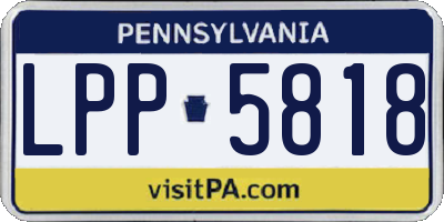 PA license plate LPP5818