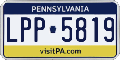 PA license plate LPP5819