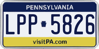 PA license plate LPP5826