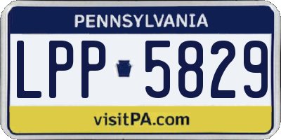 PA license plate LPP5829