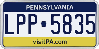 PA license plate LPP5835